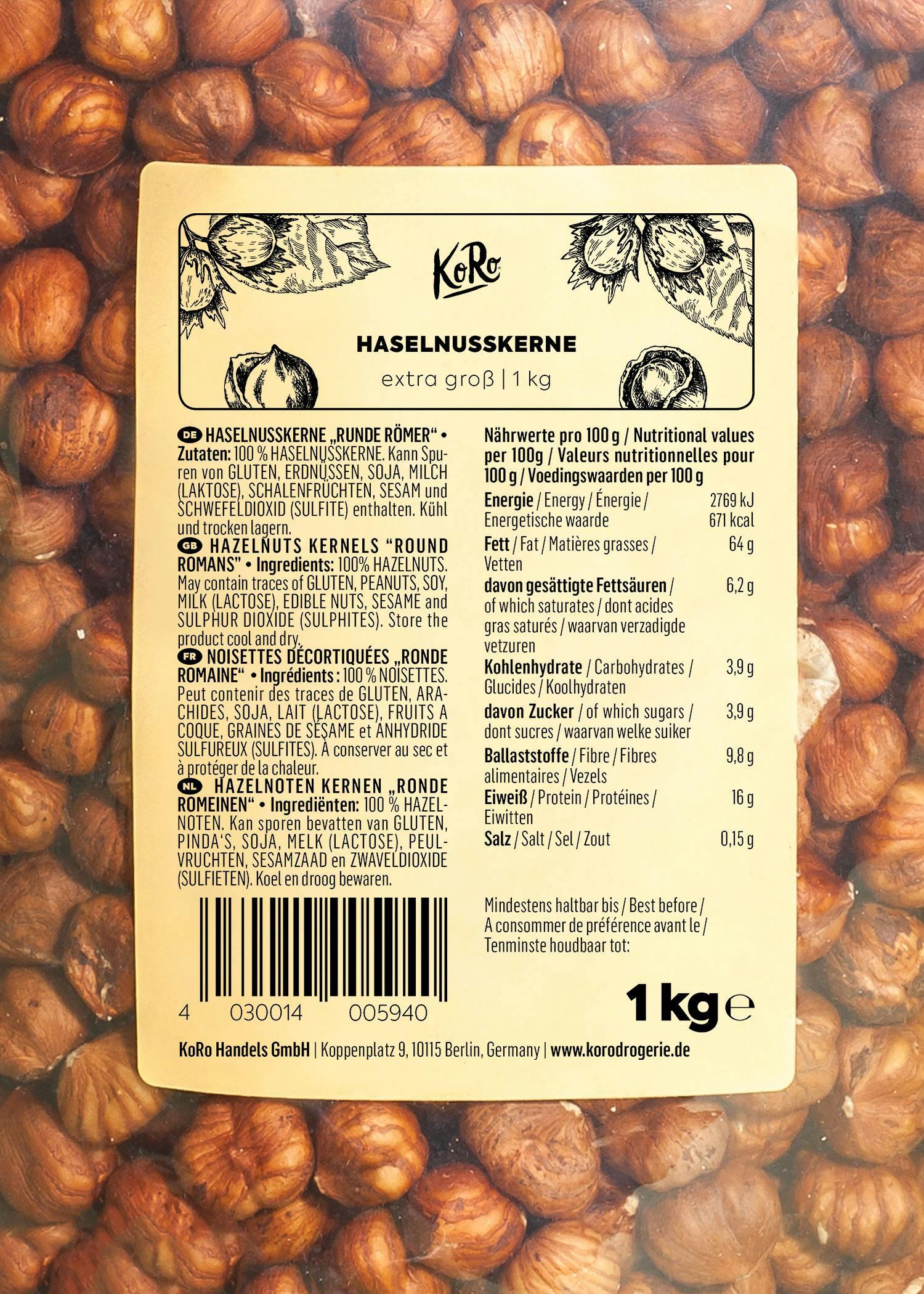 Nocciole sgusciate | 1 kg 4/6