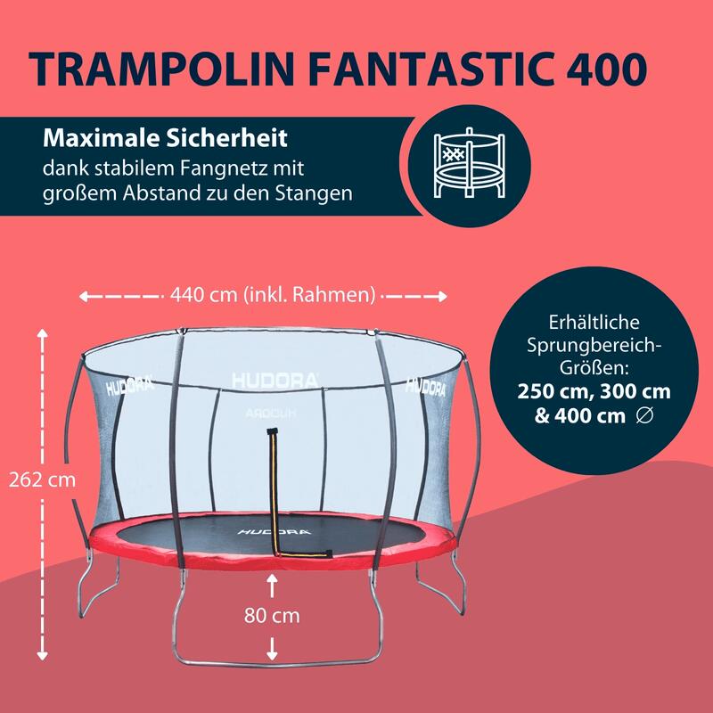 Fantastic Trampolin 400 cm + veiligheidsnet 2/7