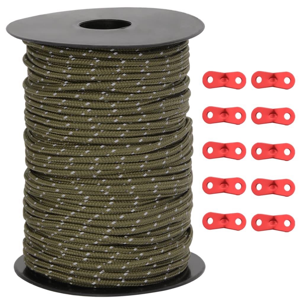 VidaXL scheerlijn 50 m 3 mm met reflecterende strip en spanblokken 2/3