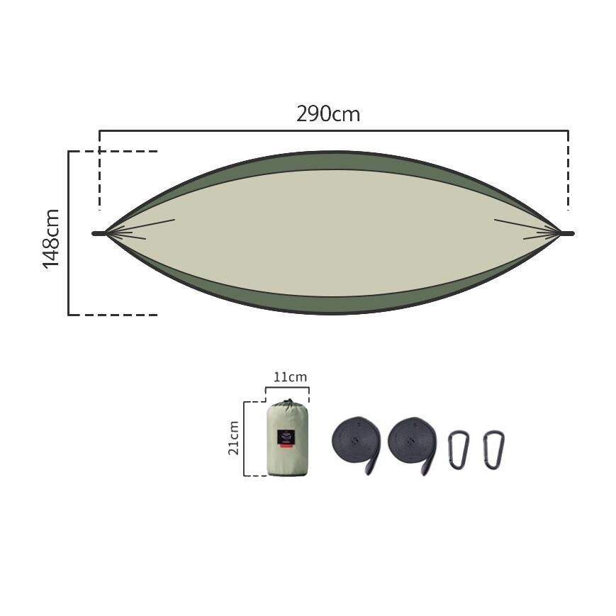 Ultraleichte 1-Personen-Hängematte - Max. 180 kg - 190 cm 5/5