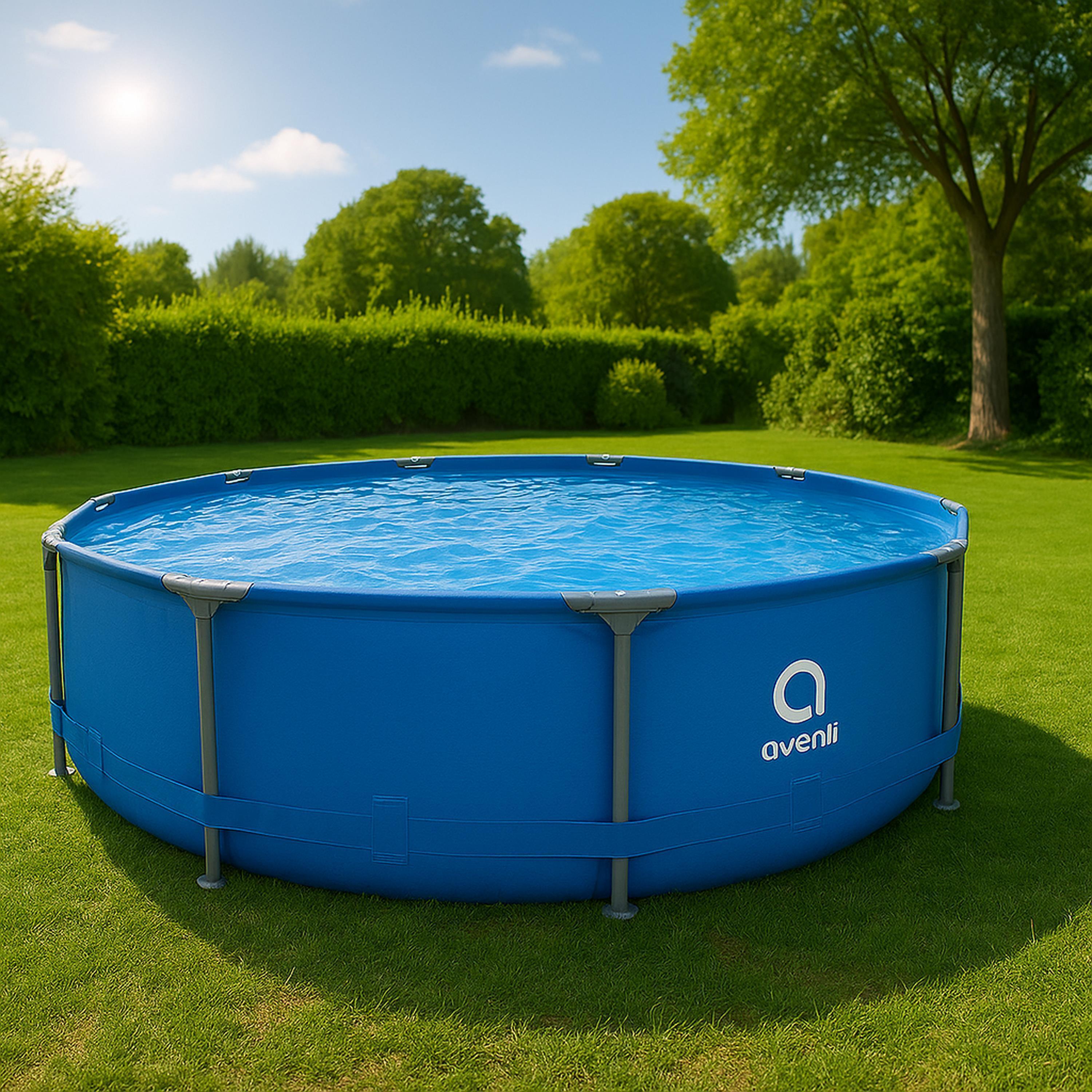 Frame Pool Komplettset rund 366x76cm blau mit Filterpumpe 2/8