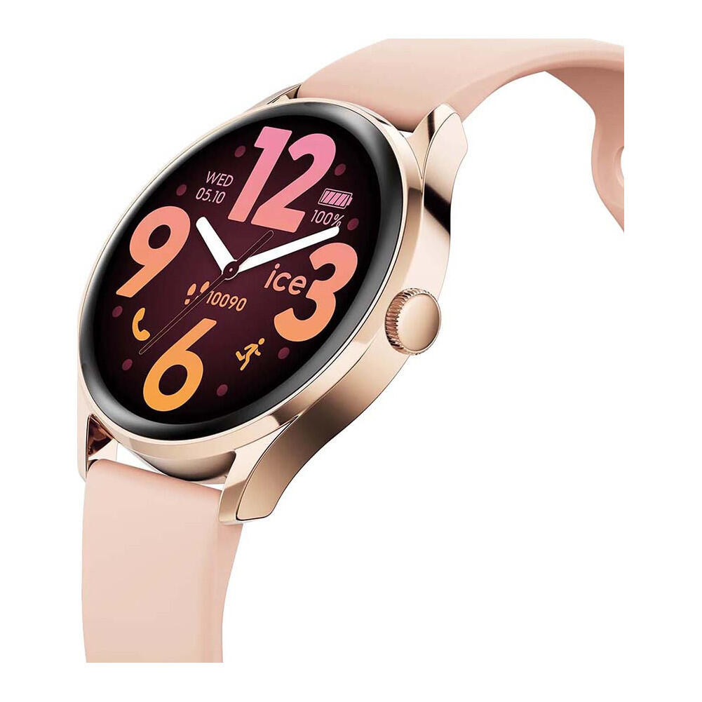 Montre connectée ICE SMART 3.0 Ronde avec Bracelet Milanaise Rose go 4/4