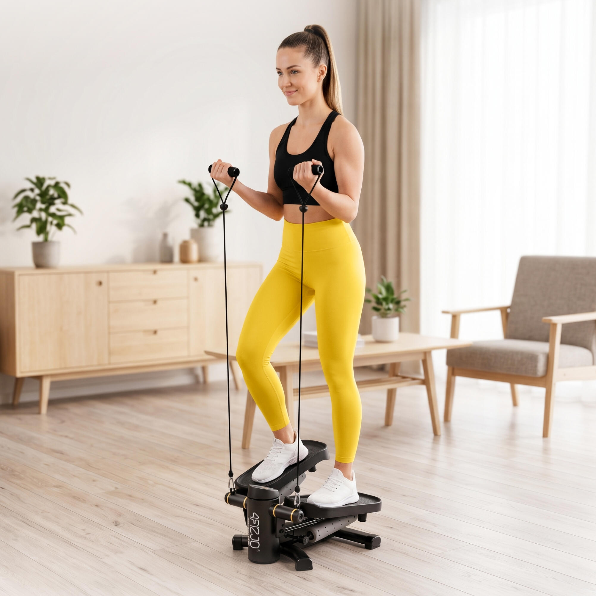 Stepper 2w1 skrętny i prosty 4FIZJO ProStep X z linkami 2/7