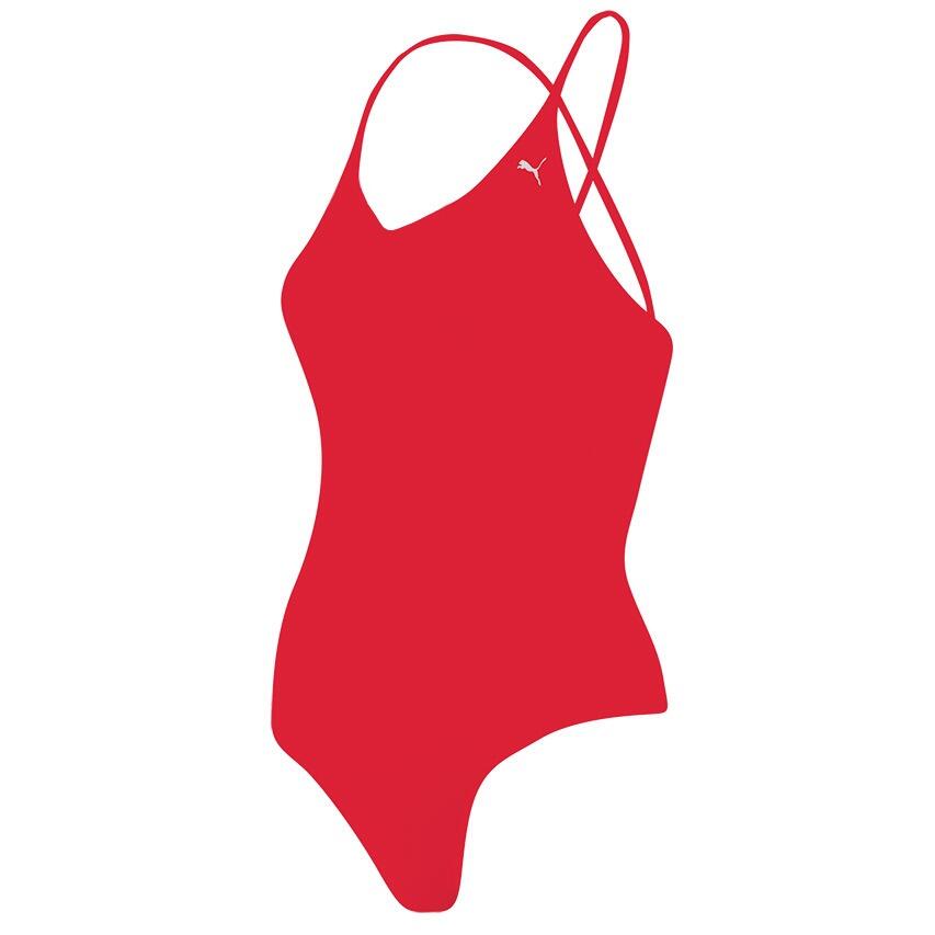 Costume da bagno Puma V-Neck Cross-back, Rosso, Donne 6/7