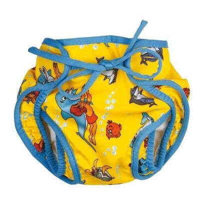 Beco Baby - Culotte de bain forme couche motif dauphins jaune