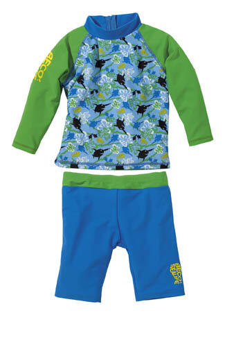 Beco-Sealife jongens UV-tweeledige zwempak blauw/groen