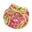 Scutec de baie roz cu model floral