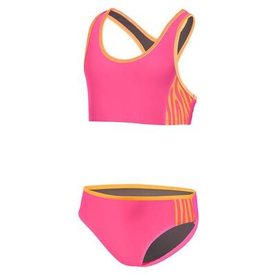 Beco zebra vibes bikini voor meisjes - roze en oranje