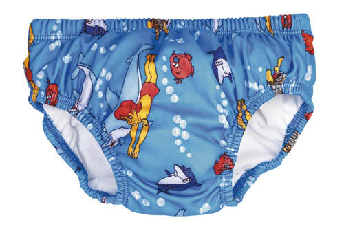 Couche de bain Beco slip motif animaux marins bleu