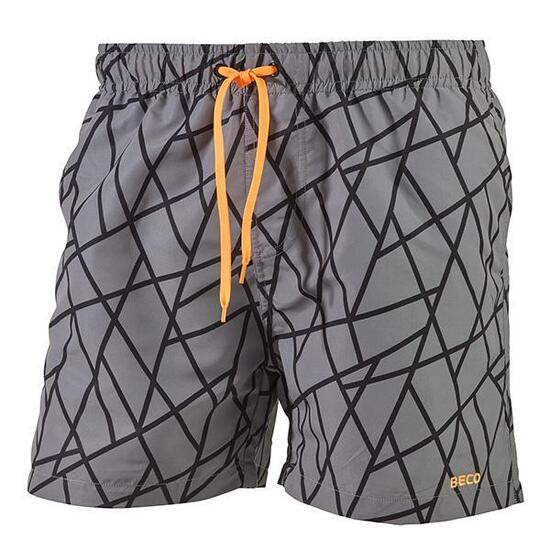 Beco Tangram short de bain homme - gris noir et orange 2XL