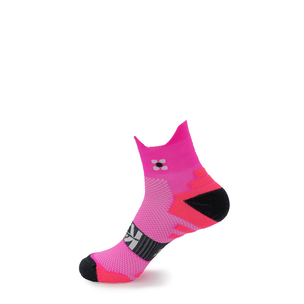 Chaussettes Running basses 15 cm - couleur FUCHSIA FLUO 4/5