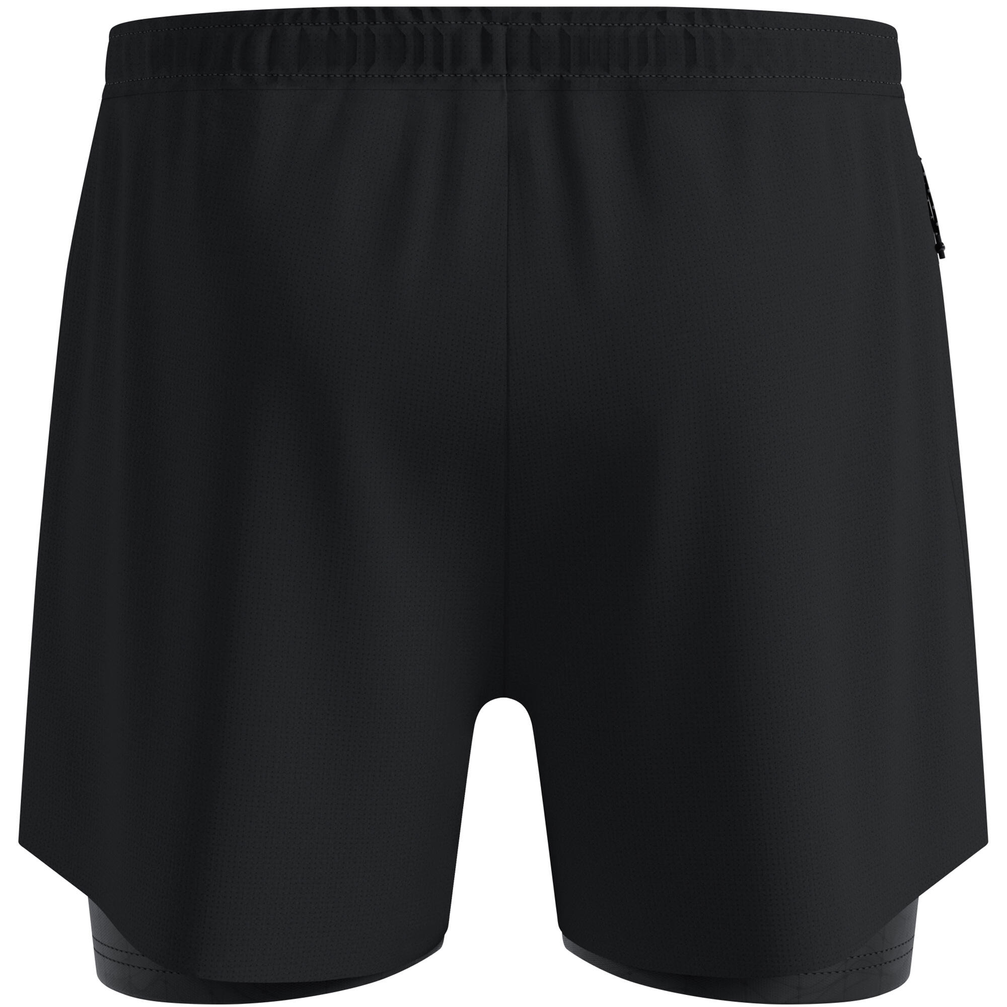 Spodenki męskie Odlo 2-in-1 short ZEROWEIGHT 3 INCH PRINT czarne 2/2