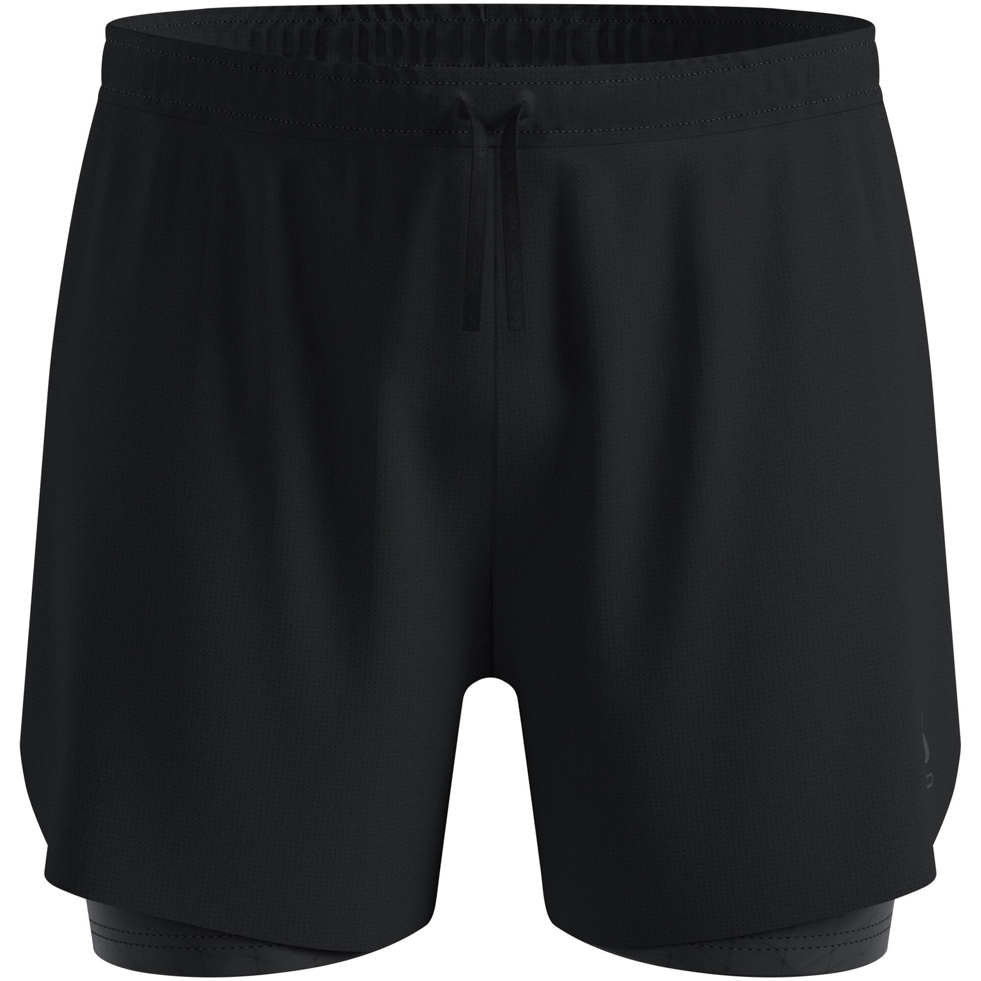 Spodenki męskie Odlo 2-in-1 short ZEROWEIGHT 3 INCH PRINT czarne 1/2