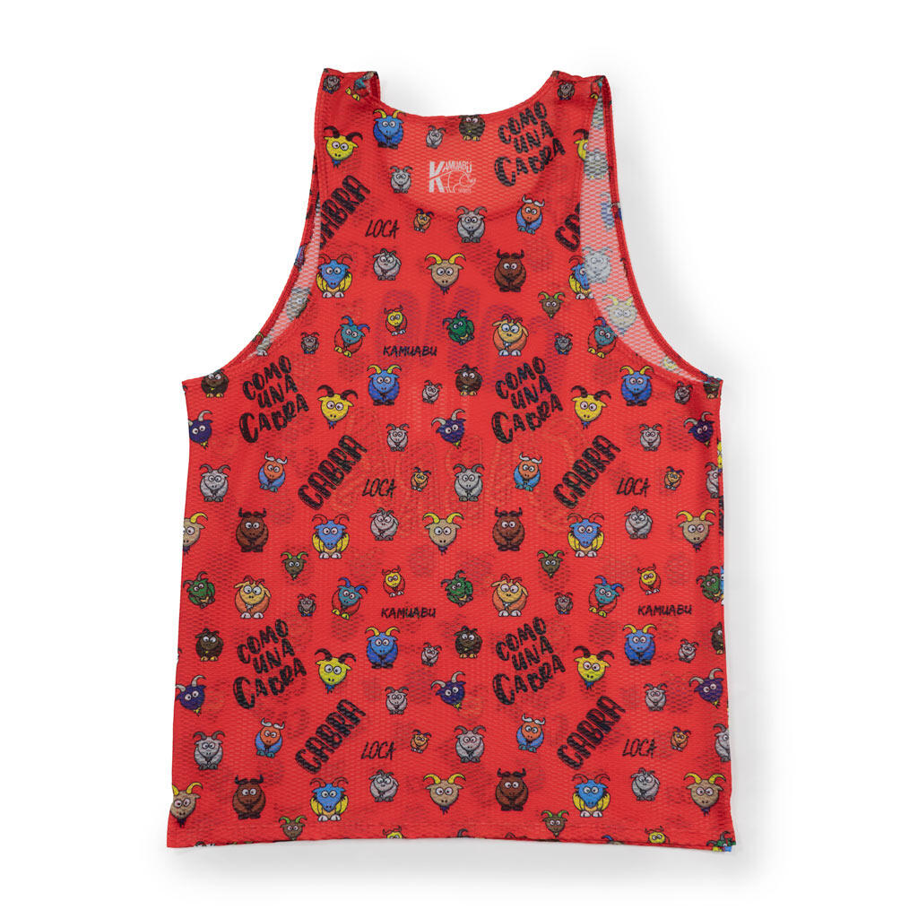 Camiseta COMO UNA CABRA de running ADULTO (Tirantes) - ROJA - Hombre 2/2