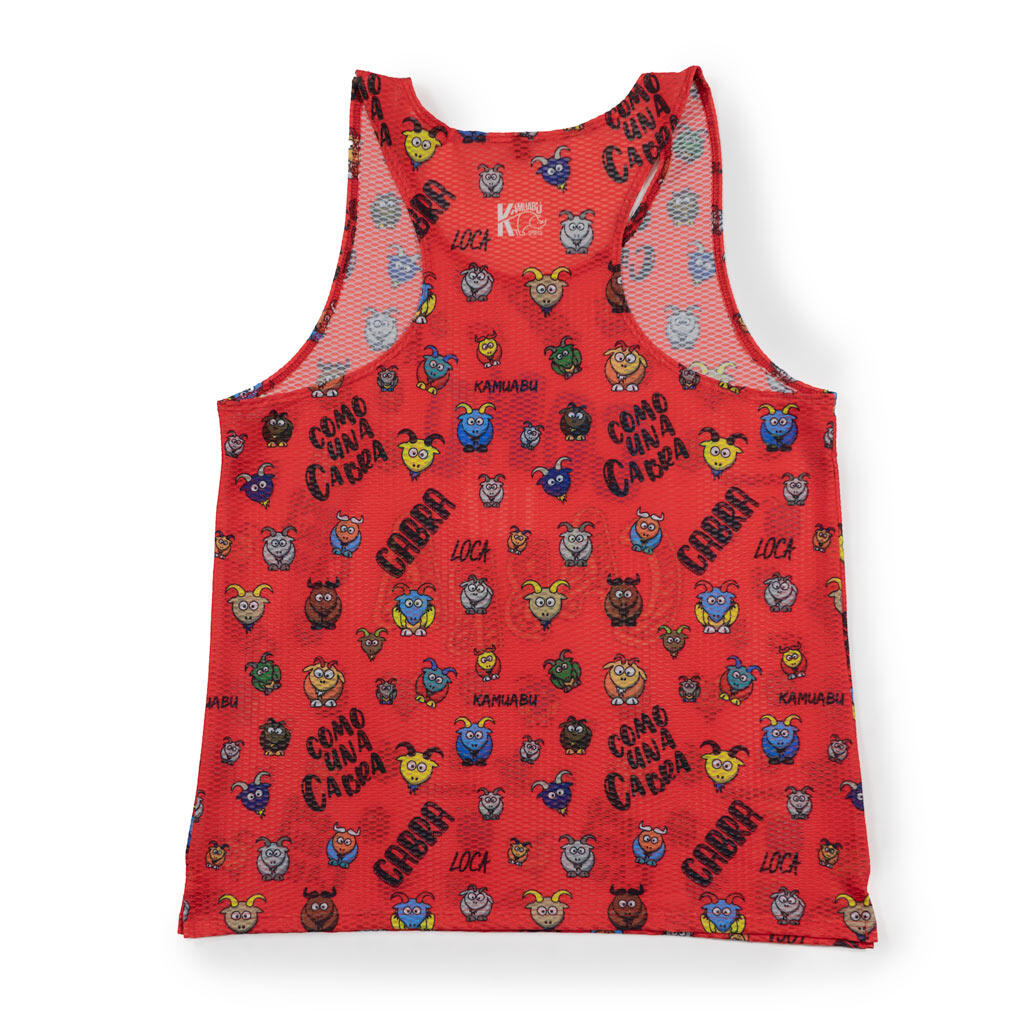 Camiseta COMO UNA CABRA de running ADULTO (Tirantes) - ROJA - Mujer 2/2