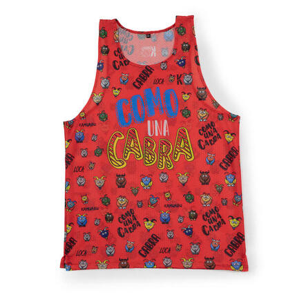 Hardloop singlet ALS EEN CABRA VOLWASSEN - ROOD - Heren