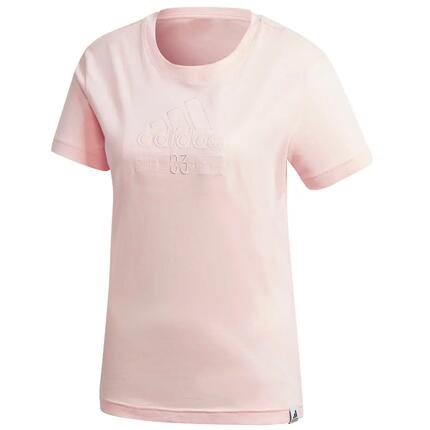 T-shirt femme ADIDAS 100% coton, ajusté, manches courtes, logo