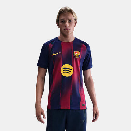 Maillot domicile FC Barcelone Nike 25/26 manches courtes bleu foncé