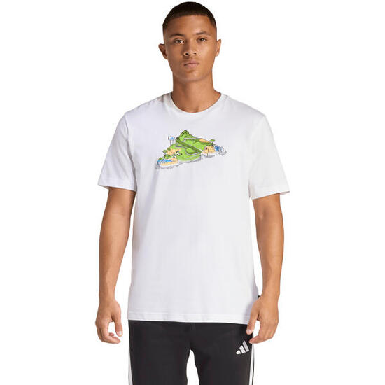 T-shirt homme ADIDAS 100% coton, coupe regular, manches courtes, col rond