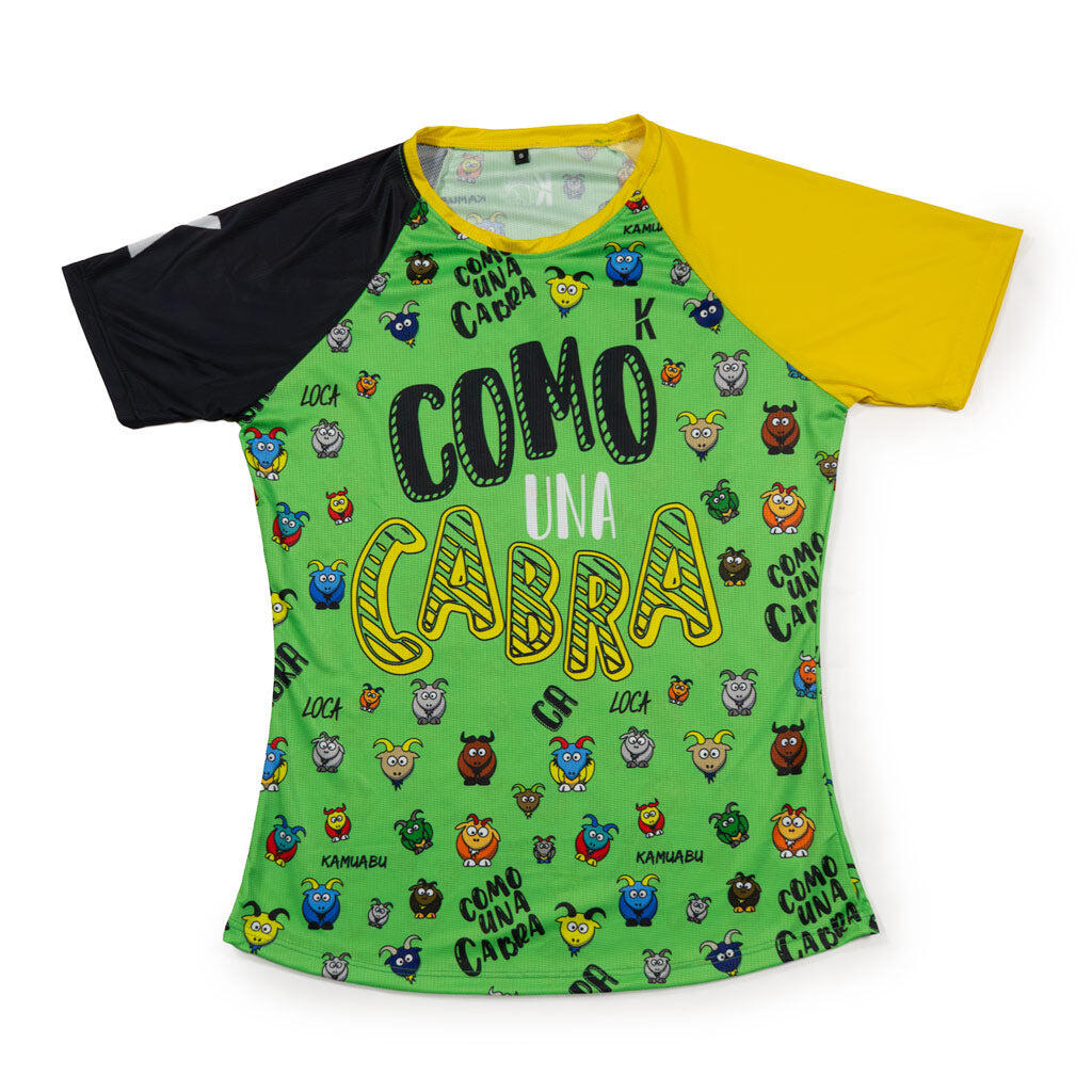 Camiseta Running COMO UNA CABRA - VERDE - Mujer 2/6