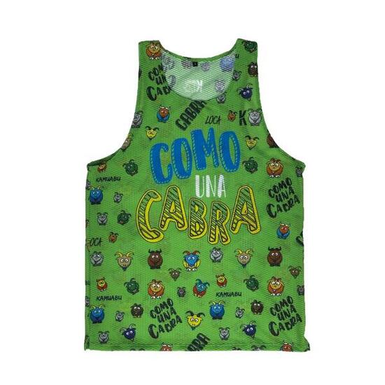 Hardloop singlet ALS EEN CABRA VOLWASSEN - GROEN - Heren