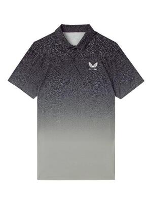 Castore map printed ss polo, golfpolo voor heren, blauw
