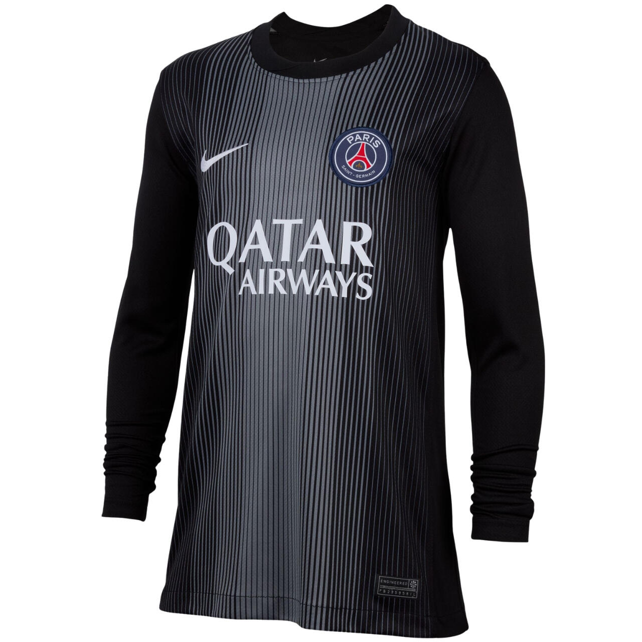 Nike PSG keeperstrui 2025/26 kinder Dri-FIT, zwart, lange mouwen 2/7