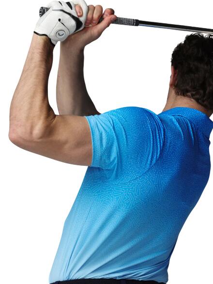 Polo Castore à motif imprimé SS, polo de golf pour homme, bleu 4/4