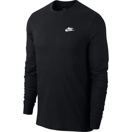 NIKE T-shirt à manches longues homme en coton, coupe confort, col rond