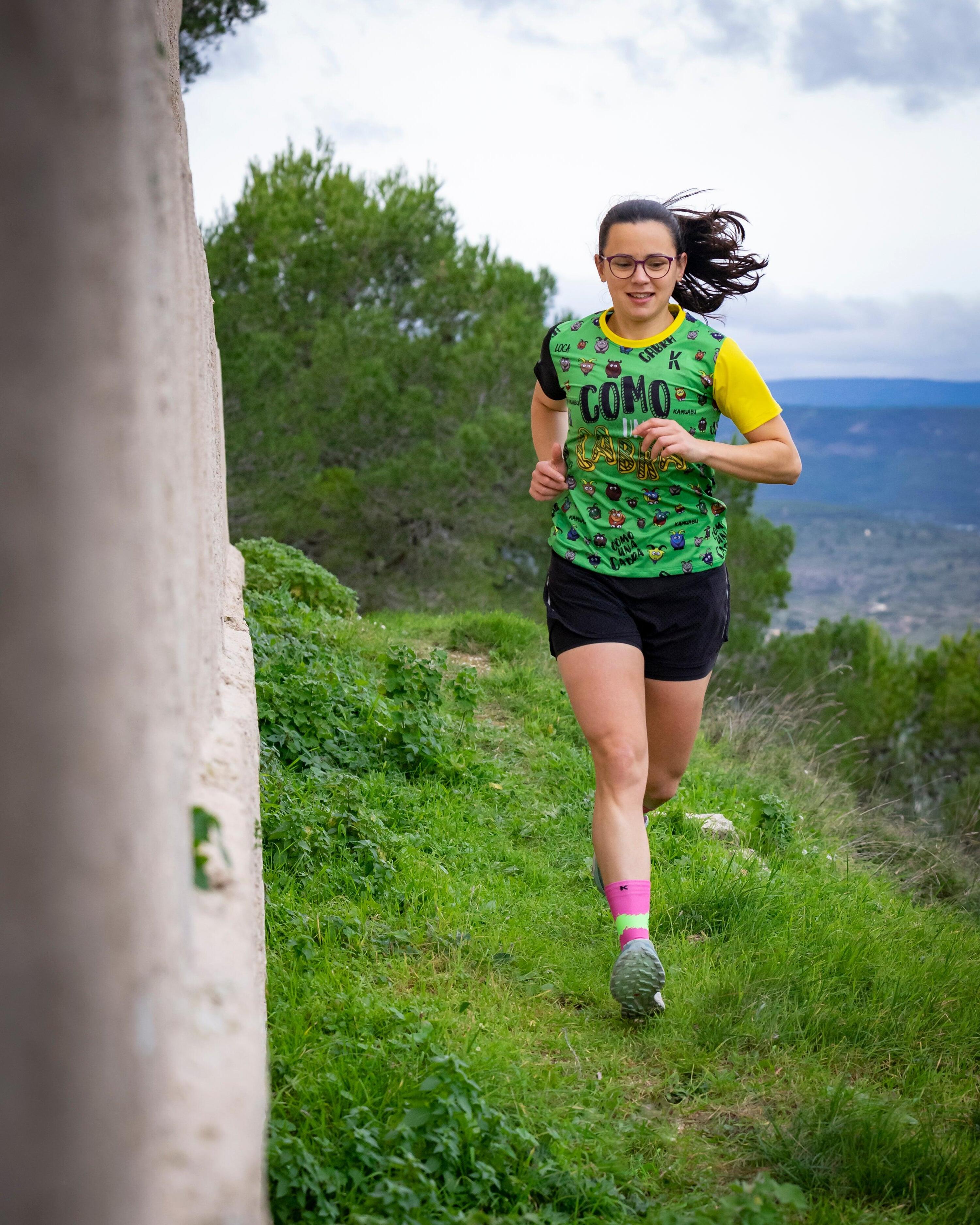 Camiseta Running COMO UNA CABRA - VERDE - Mujer 4/6