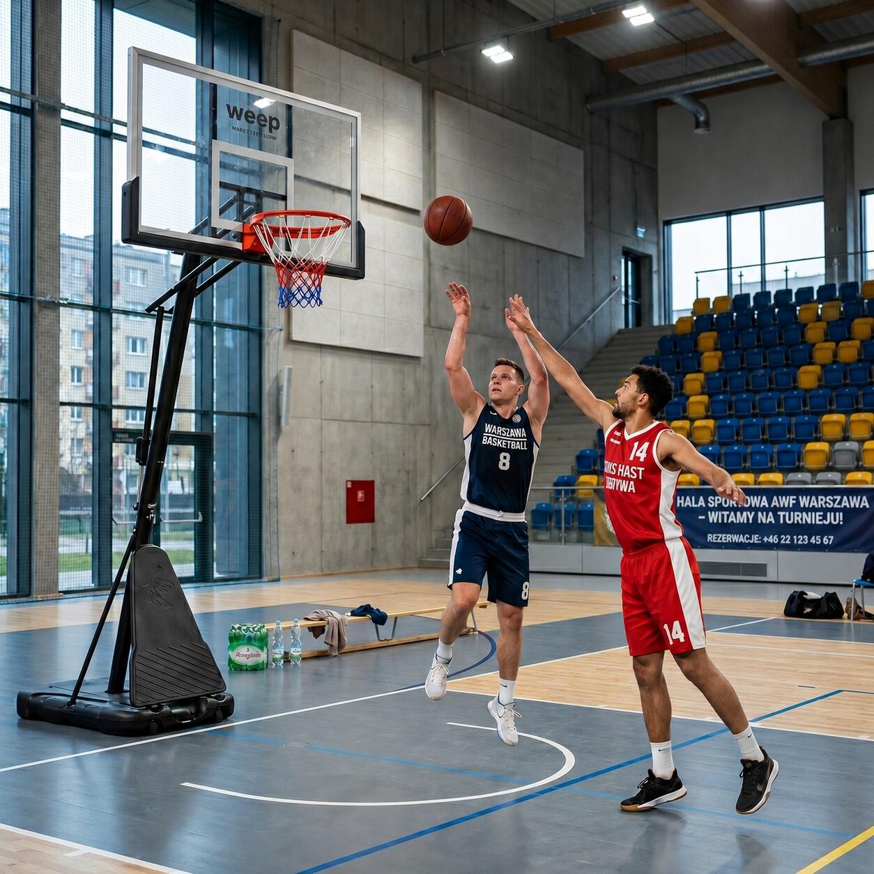Zestaw Do Koszykówki Kosz Weep M024 Regulowany Rączką 230–305 cm Profesjonalny 3/7
