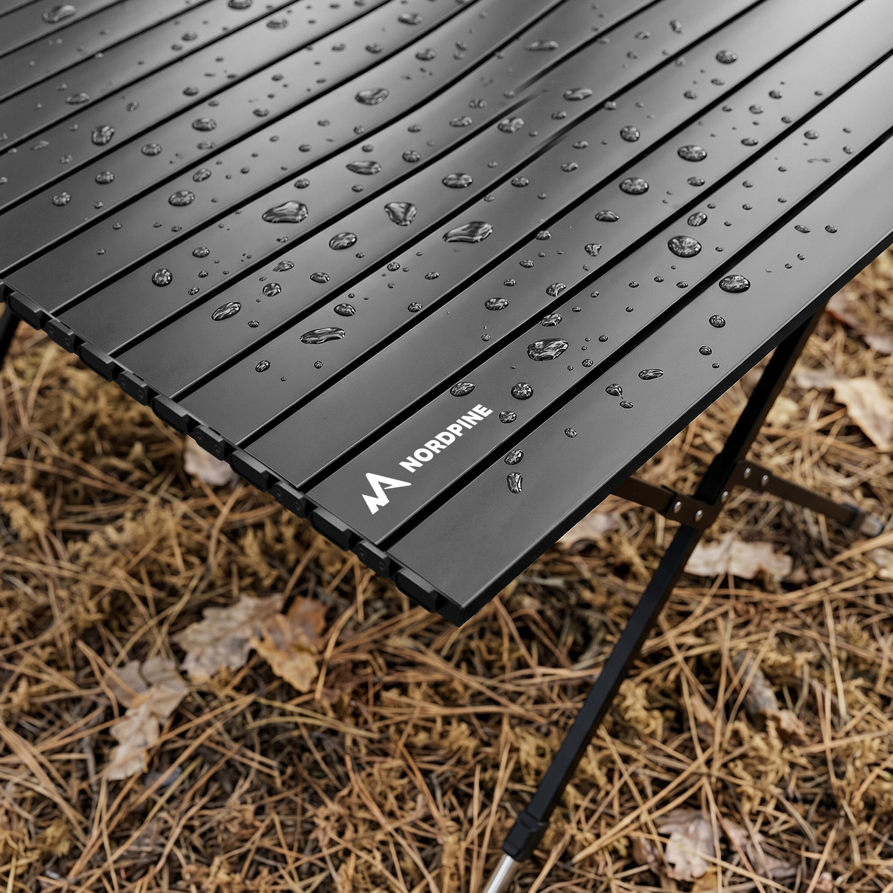 Table de camping pliante et réglable en hauteur en aluminium avec sac 2/7