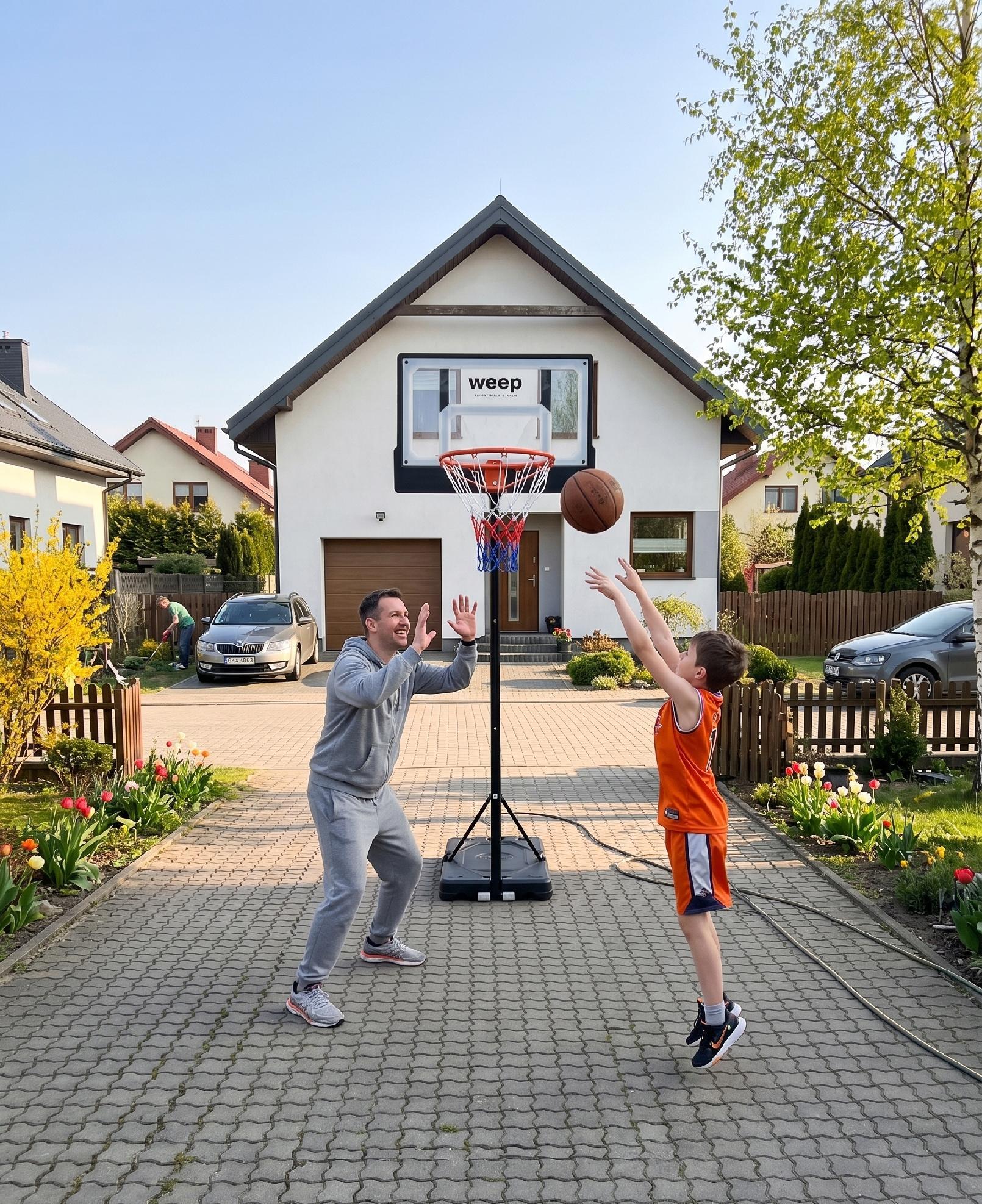 Zestaw do koszykówki kosz Weep K01 regulowany do 210 cm mobilny stabilny 5/7