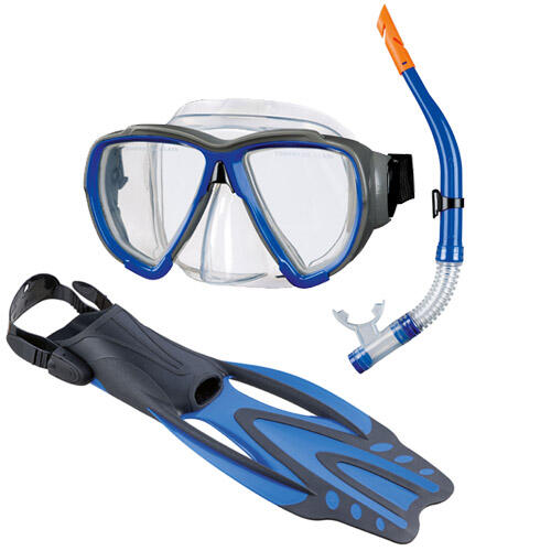 Beco Porto DX 3.0 kit de snorkeling bleu