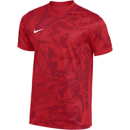 Maillot de football NIKE Dri-FIT, rouge, manches courtes, col en V, XL