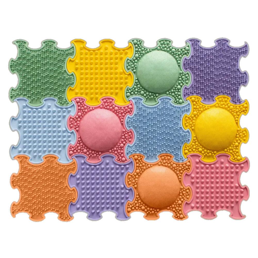 Mini senzorické puzzle 12 ks. 15x15 cm