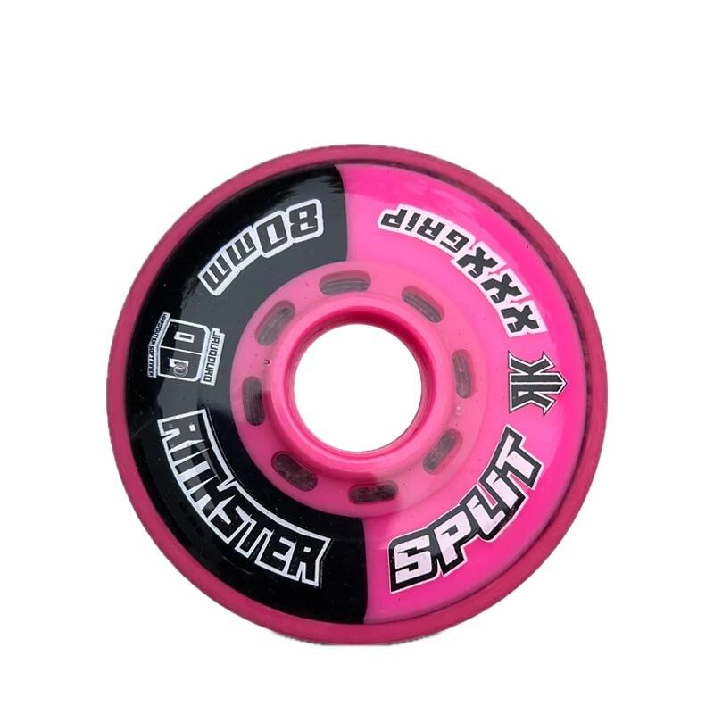 Rinkster Split XXX Grip Black/Pink 1 Piece ruedas de hockey en línea 1/1