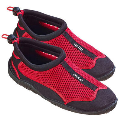 Neopreen waterschoenen sportief zwart/rood