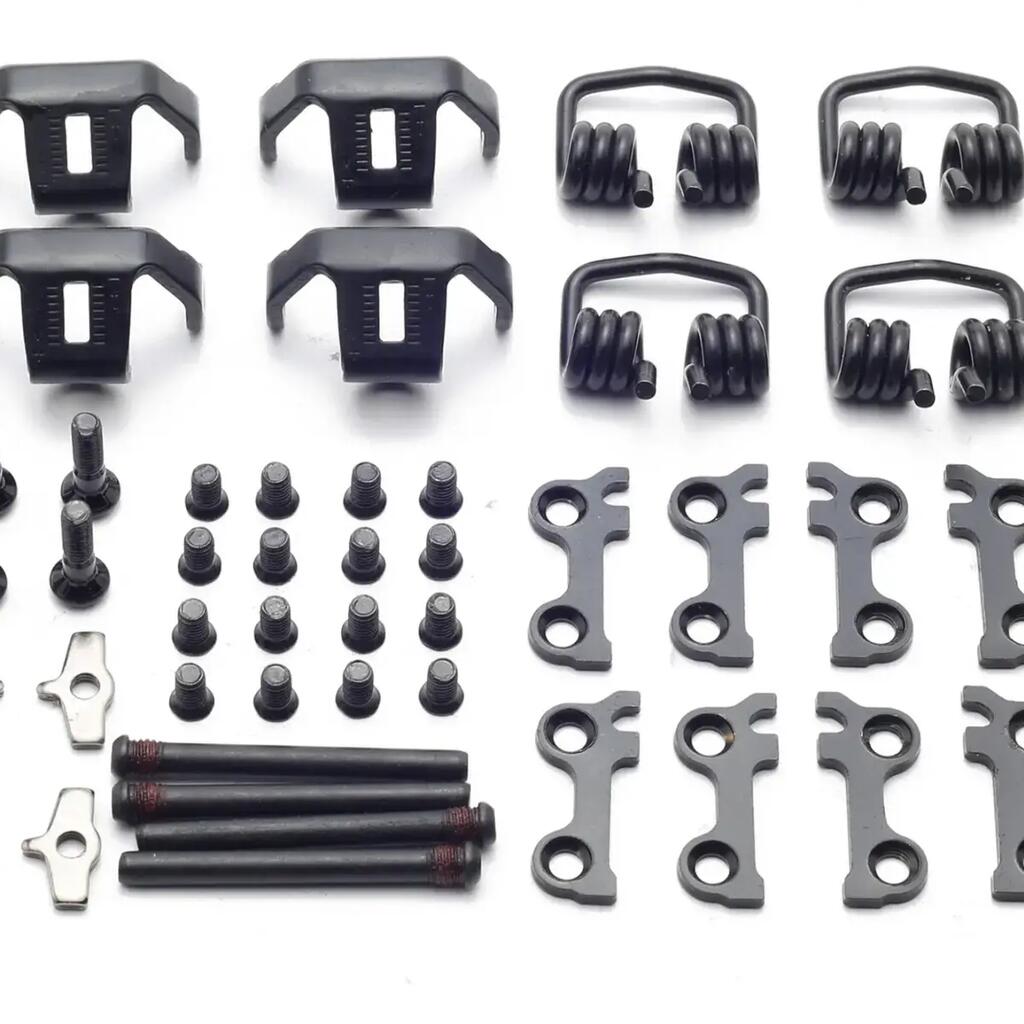HT-SX BMX pedal spare parts set - springs, bolts, hook plate, black