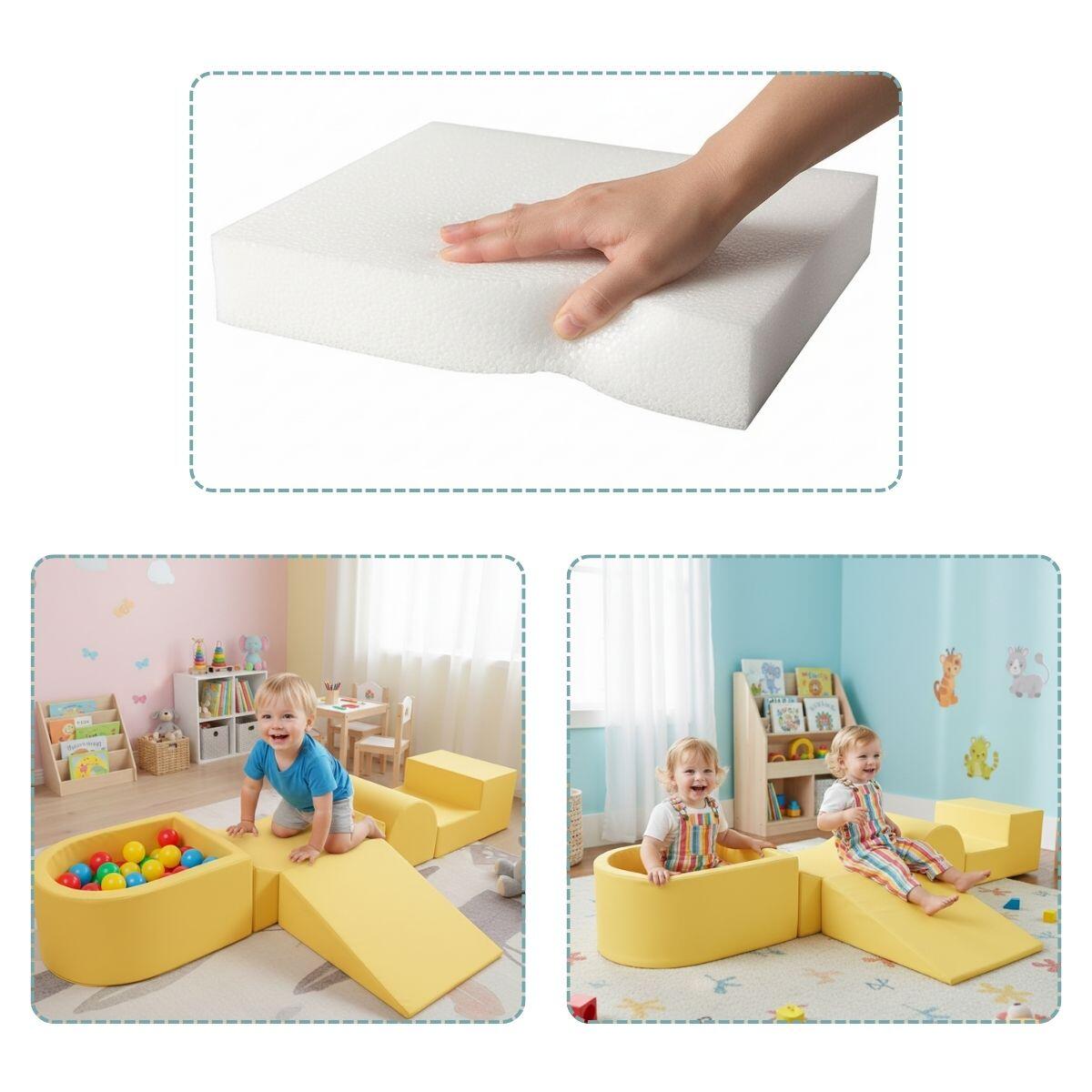 Soft Ball Kinder-Hindernisbahn - Gelb 3/7
