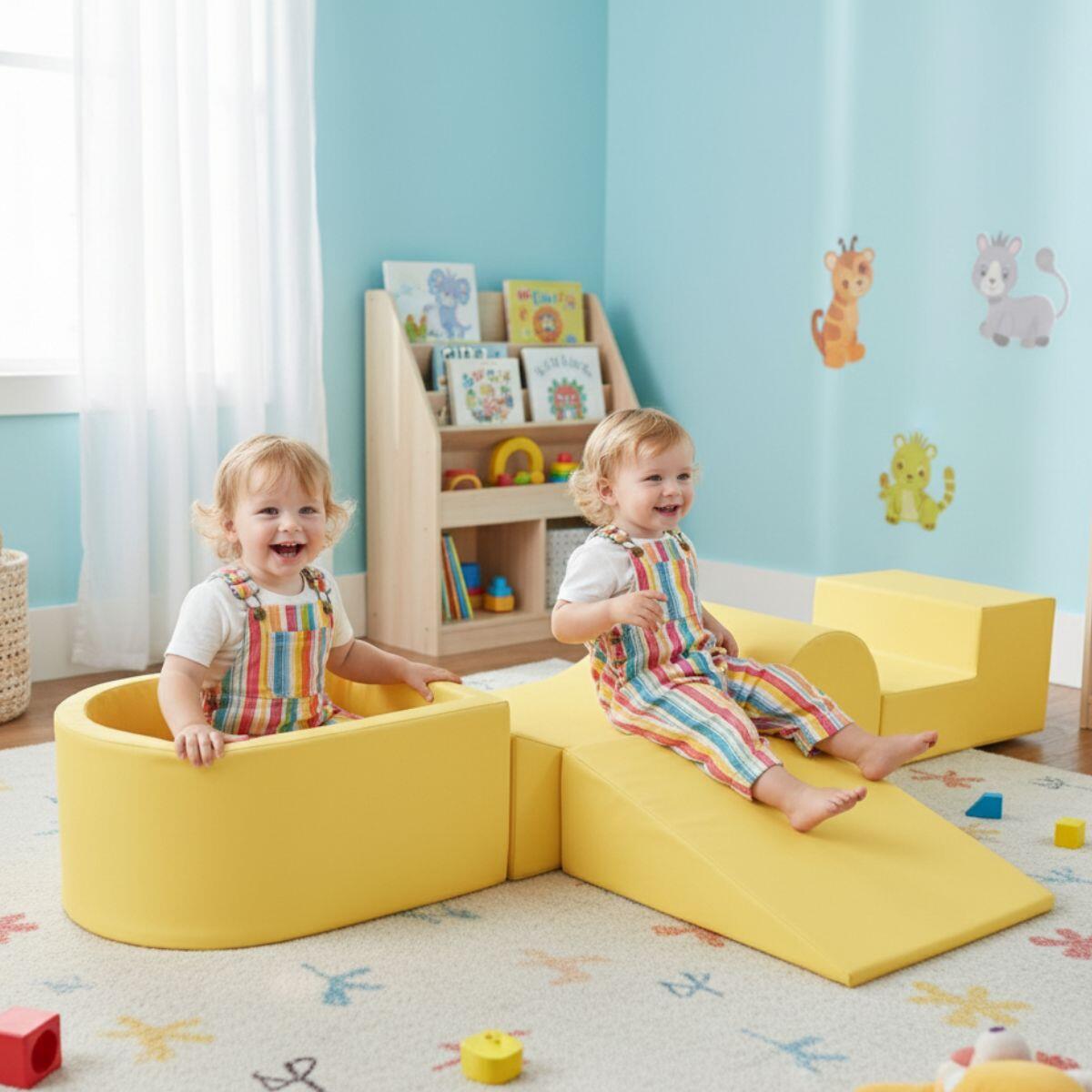Soft Ball Kinder-Hindernisbahn - Gelb 2/7