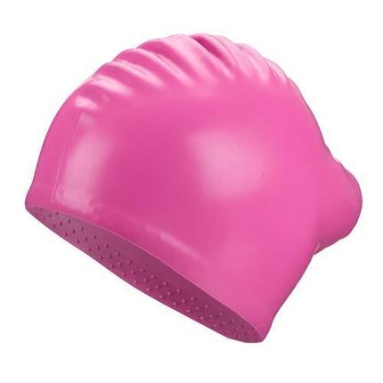 Beco bonnet de bain en silicone rose pour cheveux longs, unisexe