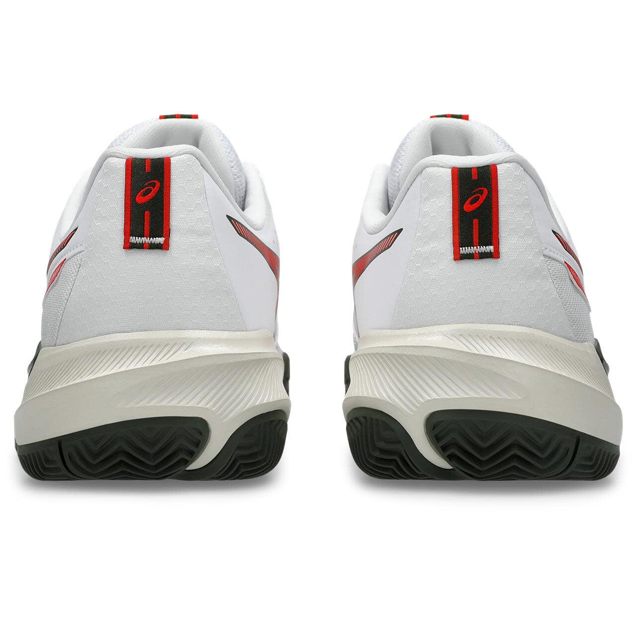 Tennis Padelschuhe Herren - ASICS  Gel-Challenger 15 CLAY - White/Tomato 5/7