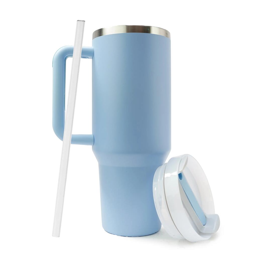 Eurocatch Tumbler 1.2L - Insulated Cup with Handle - Dishwasher Safe - Blue