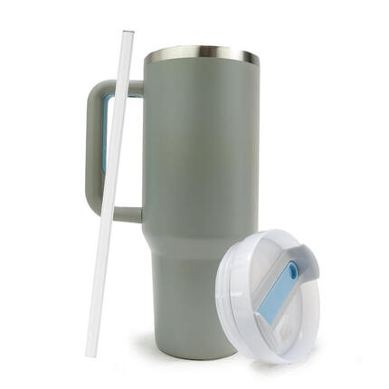 Eurocatch Tumbler 1.2L - Thermosbeker met Handvat - Vaatwasserbestendig - Grijs
