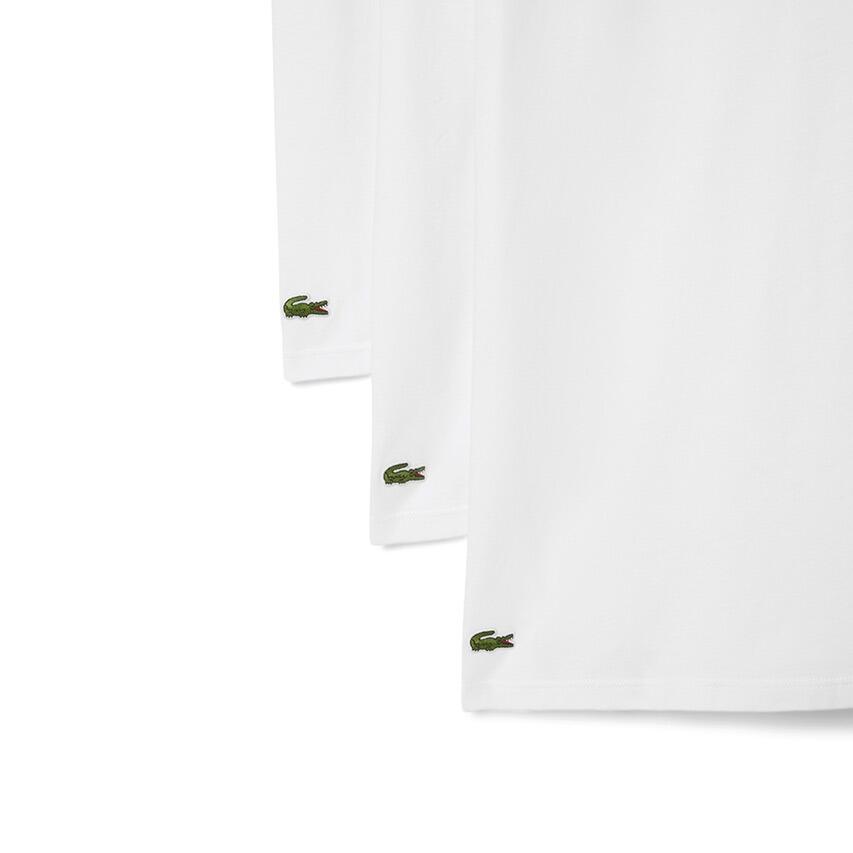 Heren 3-Pack O-hals Shirts Wit 4/4