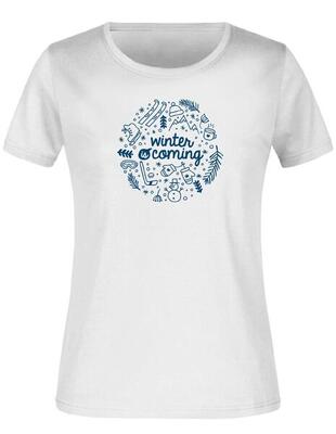 James & nicholson dames t-shirt katoen motief winter 180 g/m2