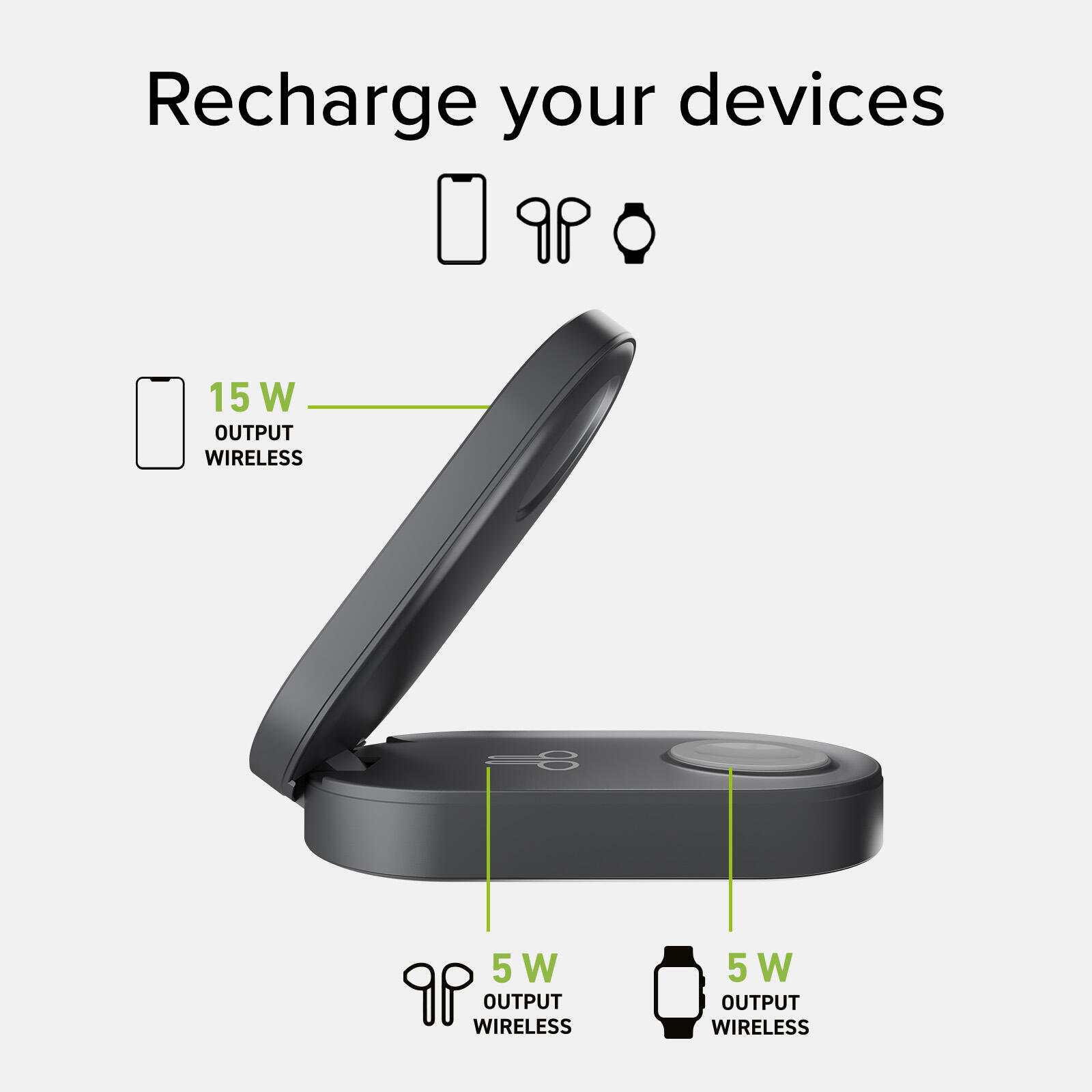 Chargeur sans fil Power Dock 3 en 1 4/7