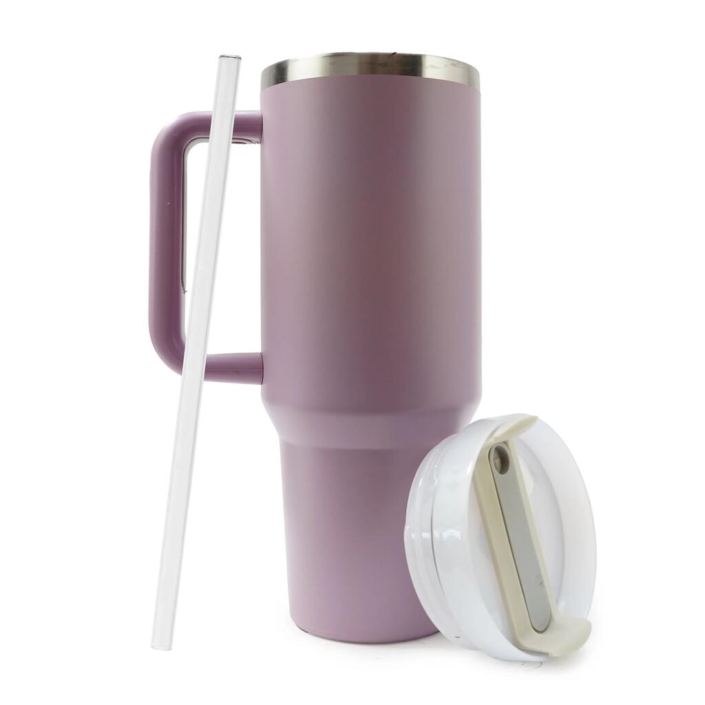 Eurocatch Tumbler 1.2L - Insulated Cup with Handle - Dishwasher Safe - Pink