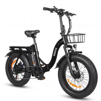 Eskute d202 opvouwbare fatbike met voormand, 48v 20,8 ah accu
